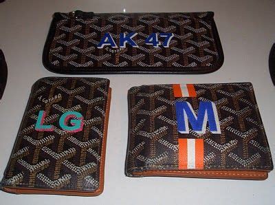 goyard wallet with initials